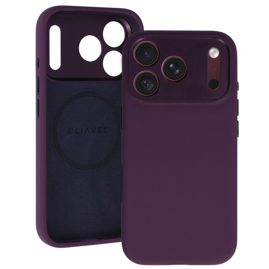 Liavec Silky Shield Camera Protect Back Case with MagSafe для Apple iPhone 17 Pro / 18 Pro - Фиолетовый - матовая силиконовая накладка / бампер