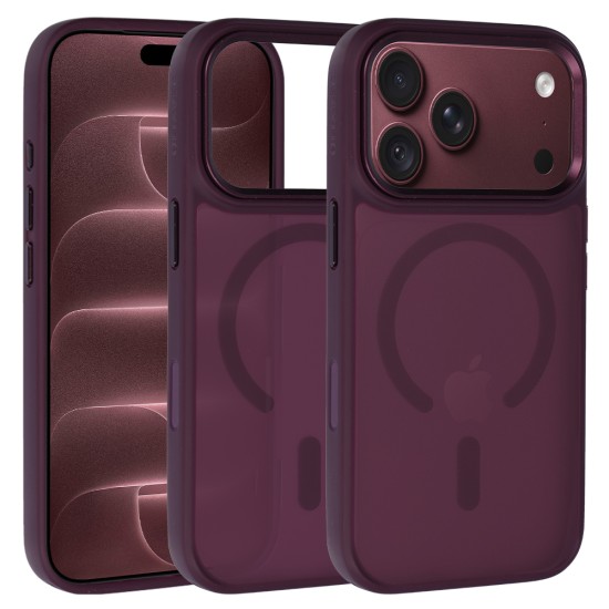 Liavec Cloudy Metal Camera Frame Back Case with MagSafe priekš Apple iPhone 17 Pro Max / 18 Pro Max - Violets - silikona-plastikāta aizmugures apvalks / bampers-vāciņš