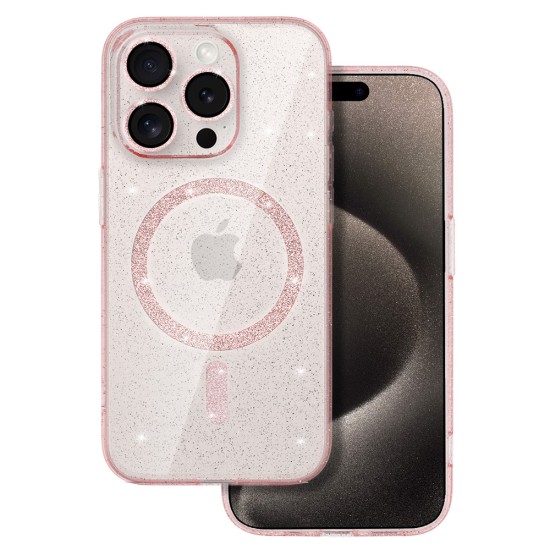 Glitter MagSafe Back Case priekš Apple iPhone 16e / 17e - Прозрачный - силиконовая накладка / бампер-крышка