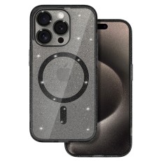 Glitter MagSafe Back Case priekš Apple iPhone 16e / 17e - Melns - silikona aizmugures apvalks / bampers-vāciņš
