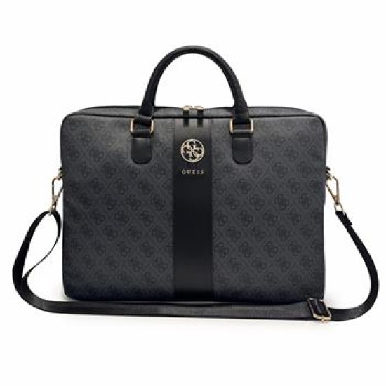 Guess PU 4G Stripe Metal Logo Collection 13 / 15 / 16" GUCB166PG4S4RK Сумка для ноутбука - Чёрная - Computer Laptop / Notebook Bag