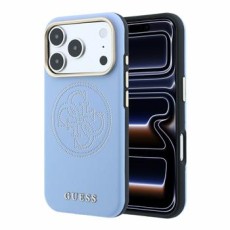 Guess PU Semi Wrap Perforated 4G Logo MagSafe Collection Back Case GUHMP18X6PS4SRGB для Apple iPhone 17 Pro Max / 18 Pro Max - Голубой - чехол-накладка из исскуственой кожи / бампер-крышка