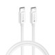 Forcell F-Energy 0.5M QC 4.0 / PD 60W / 3A Type-C to Type-C cable - Balts - USB-C lādēšanas un datu kabelis / vads