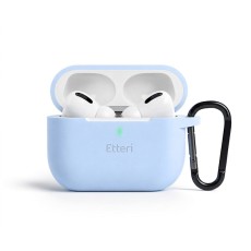 Etteri Silicone Case для Apple Airpods Pro 3 - Голубой - силиконовый чехол для футляра зарядки беспроводных наушников с карабином