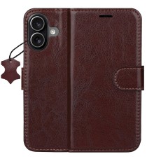 Smart Luxe Leather Book Case для Apple iPhone 17 - Коричневый - чехол-книжка