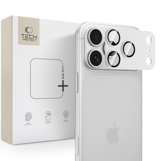 Tech-Protect Camfull Fit+ camera protector для Apple iPhone 18 Pro - Серебристый - металлическая защита для камеры