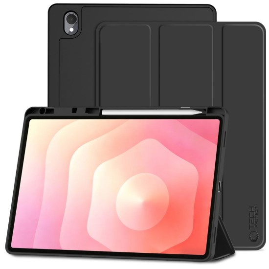 Tech-Protect SC Pen Book Case для Samsung Galaxy Tab S12+ X840 / X846 - Чёрный - чехол-книжка с магнитом и стендом / подставкой