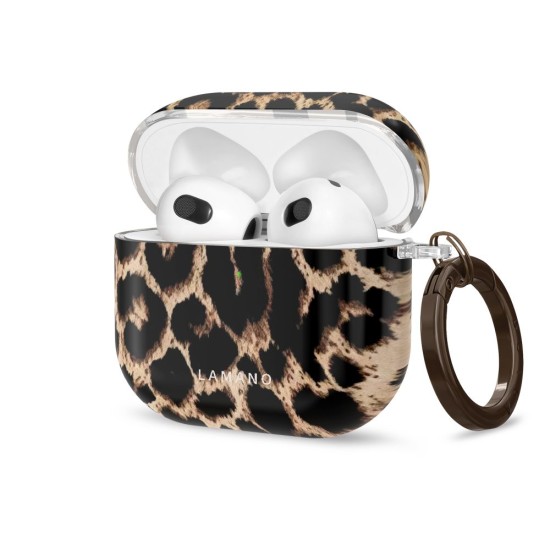 Tech-Protect Lamano Case priekš Apple Airpods 4 / 5 - Exotic Touch - plastikāta apvalks bezvadu austiņu lādēšanas ierīcei ar karabīni
