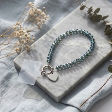 Universal Beaded / Crystal Phone Charm Wrist Strap
- Round Faceted - Clear Blue Grey - Dzidra pelēkzila - Universāla pērlīšu / kristālu telefona rokas siksniņa