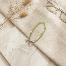 Universal Beaded / Crystal Phone Charm Wrist Strap
- Round Faceted - Clear Green - Dzidra zaļa - Universāla pērlīšu / kristālu telefona rokas siksniņa