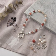 Universal Beaded / Crystal Phone Charm Wrist Strap
- Round Faceted - Pink - Rozā - Universāla pērlīšu / kristālu telefona rokas siksniņa