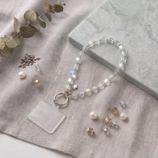 Universal Beaded / Crystal Phone Charm Wrist Strap
- Square Faceted - Clear - Dzidra - Universāla pērlīšu / kristālu telefona rokas siksniņa