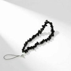 Crystal Gemstone Phone Bracelet - Black - Melna - Kristāla / dārgakmeņu imitācijas aproce tālrunim