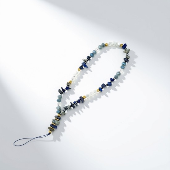 Crystal Gemstone Phone Bracelet - Blue - Zila - Kristāla / dārgakmeņu imitācijas aproce tālrunim