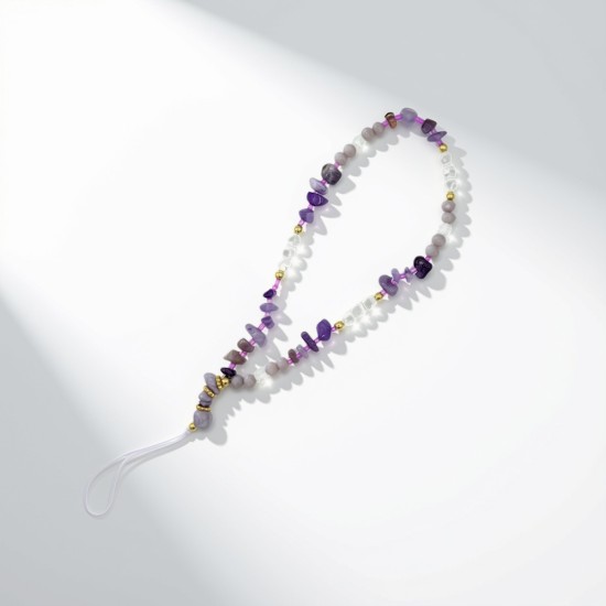 Crystal Gemstone Phone Bracelet - Purple - Violeta - Kristāla / dārgakmeņu imitācijas aproce tālrunim