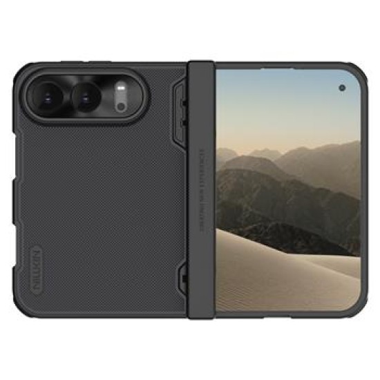 Nillkin Super Frosted FOLD Magnetic Back Cover priekš Apple iPhone Duo - Melns - triecienizturīgs aizmugures apvalks / bampers-vāciņš