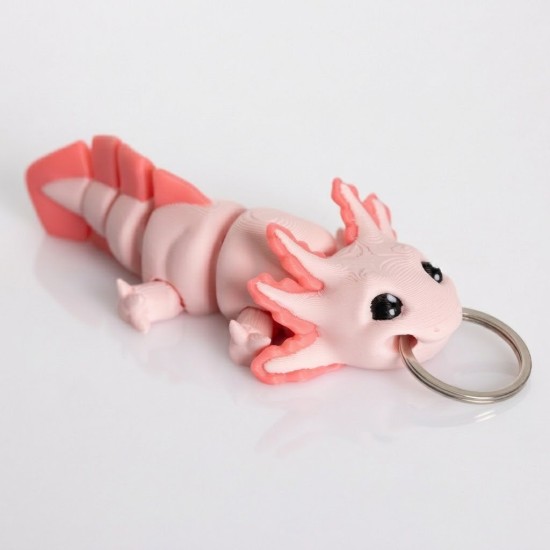 Bitty Beasts 3D Print Keychain - Axolotl - Atslēgu piekariņš / Somas piekariņš