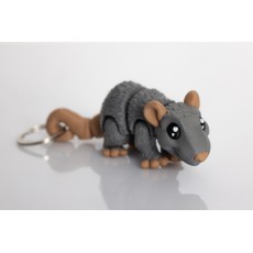Bitty Beasts 3D Print Keychain - Rat - Atslēgu piekariņš / Somas piekariņš
