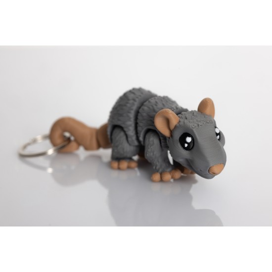 Bitty Beasts 3D Print Keychain - Rat - Atslēgu piekariņš / Somas piekariņš