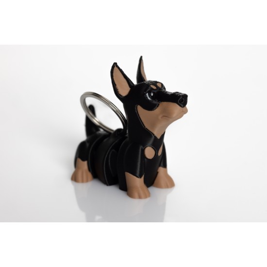 Bitty Beasts 3D Print Keychain - Doberman - Atslēgu piekariņš / Somas piekariņš