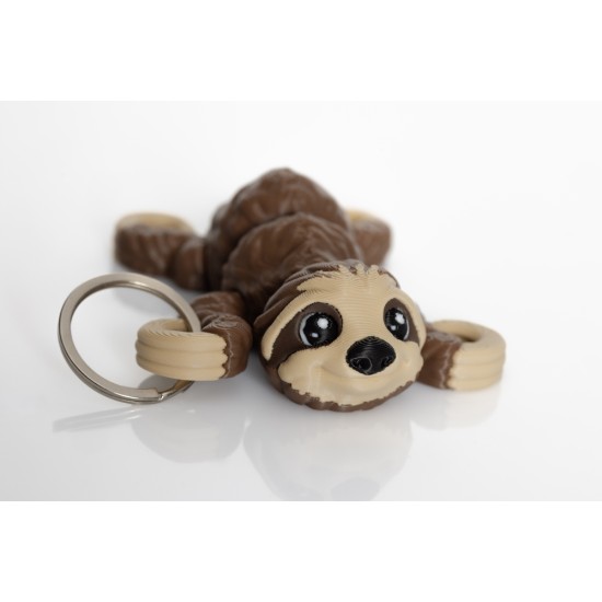 Bitty Beasts 3D Print Keychain - Sloth - Atslēgu piekariņš / Somas piekariņš