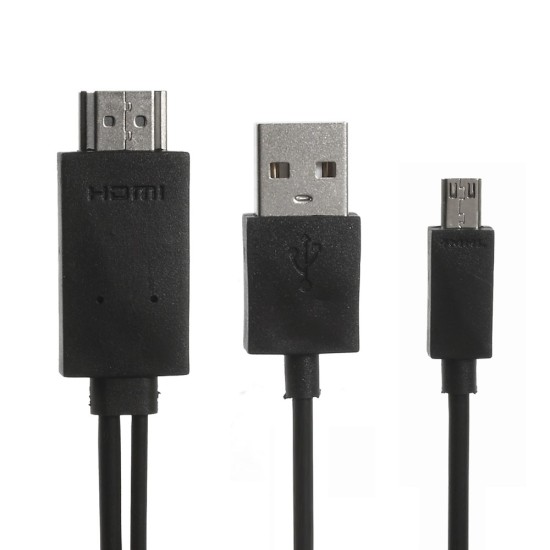 MHL Micro USB 11pin to HDMI 1080P HDTV Adapter Cable for Samsung Galaxy Note 2 3 / S5 / S4 / S3 - video adapteris vads / kabelis