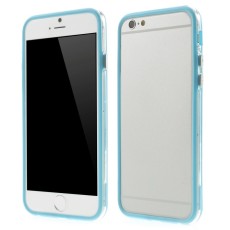 PC TPU Hybrid Bumper Case priekš Apple iPhone 6s 6 4.7 inch - Gaiši Zils - silikona / plastmasas sānu apvalks bampers