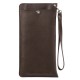 Bark Texture Leather Universal Pouch Handbag - Brown - universāls maks ar rāvējslēdzēju futlāris kabatiņa (pouch cover, maciņš ietvars kabata, universal case)
