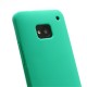 Rubberized Flexible Silicone Case Cover for HTC One M7 - Green - plastikāta aizmugures apvalks (bampers, vāciņš, slim case cover, bumper)