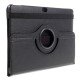 Litchi Skin Leather Case with 360 Degree Rotating Stand for Huawei MediaPad M2 10 (M2-A01W / M2-A01L) 10.1-inch - Black - sāniski atverams maciņš ar stendu (ādas maks, grāmatiņa, leather book wallet case cover stand)