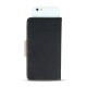 GreenGo Universal Smart Fancy priekš telefoniem ar ekrānu izmēru 4.7 - 5.3 inch (75 x 150 mm) - Melns/Zelts - universāls sāniski atverams maciņš ar stendu (ādas maks, grāmatiņa, leather book wallet case cover stand)
