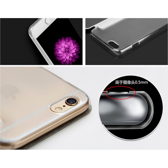 Mofi Aluminium alloy series Apple iPhone 6 / 6S Plus - Pelēks - sāniski atverams maciņš (maks, grāmatiņa, book wallet case cover)