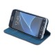 GreenGo Smart Carbon Magnet book case priekš Samsung Galaxy A7 (2017) A720 - Tumši Zils - sāniski atverams maciņš ar stendu (ādas maks, grāmatiņa, leather book wallet case cover stand)