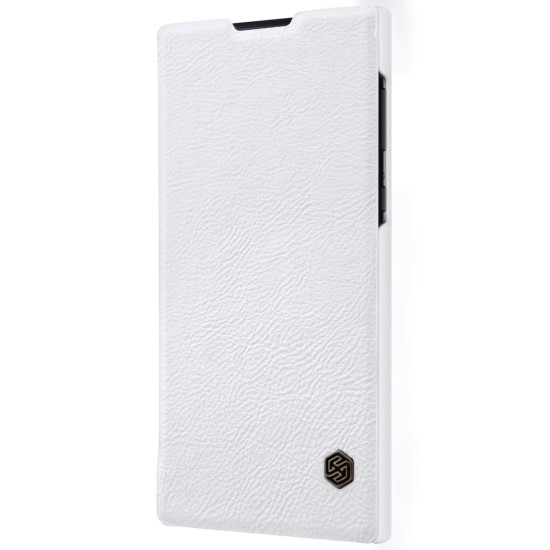 NILLKIN Qin Series Card Slot Flip Leather Mobile Shell priekš Sony Xperia L1 G3311 / G3312 - Balts - sāniski atverams maciņš (ādas maks, grāmatiņa, leather book wallet case cover)