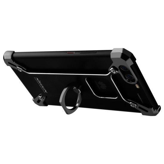 Nillkin Barde Series Metal Frame Case priekš Huawei P10 Plus - Melns - alumīnija apvalks (bampers, vāciņš, slim cover shell, bumper)