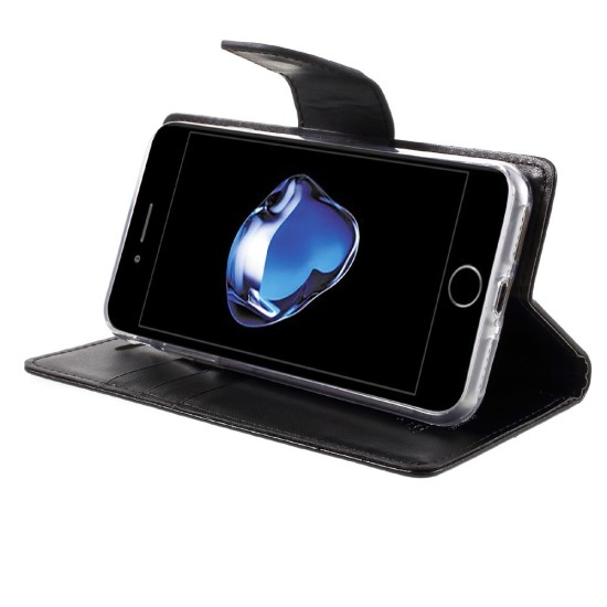 Mercury Bravo Flip Case priekš Apple iPhone X / XS - Melns - sāniski atverams maciņš ar stendu (ādas grāmatveida maks, leather book wallet cover stand)