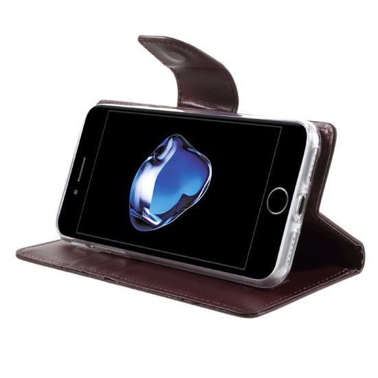 Mercury Bravo Flip Case priekš Apple iPhone X / XS - Bordo - sāniski atverams maciņš ar stendu (ādas grāmatveida maks, leather book wallet cover stand)