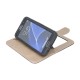 GreenGo Universal Silicon Smart Fancy priekš telefoniem ar ekrānu izmēru 4.5 inch (70 x 130 mm) - Zelts/Melns - universāls sāniski atverams maciņš ar stendu (ādas maks, grāmatiņa, leather book wallet case cover stand)