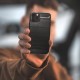 Simple Carbon TPU Back Phone Case priekš LG Q6 M700 - Melns - triecienizturīgs silikona aizmugures apvalks / bampers