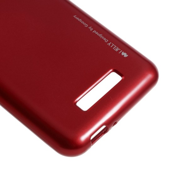 MERCURY GOOSPERY Glitter Powder TPU Cover for Asus Zenfone 3 Max ZC520TL - Red - silikona / gumijas aizmugures apvalks (bampers, vāciņš, slim TPU silicone case cover, bumper)