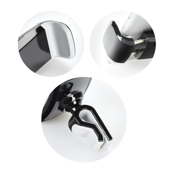 Car Air Vent Mount Black-White 360 Silk Holder - Universāls stiprinājums turētājs auto ventilācijas režģa