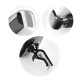 Car Air Vent Mount Black-White 360 Silk Holder - Universāls stiprinājums turētājs auto ventilācijas režģa