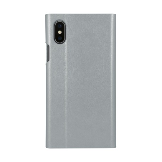 Beeyo Book Grande Book Case priekš Huawei P9 Lite mini - Sudrabains - sāniski atverams maciņš ar stendu (ādas maks, grāmatiņa, leather book wallet case cover stand)