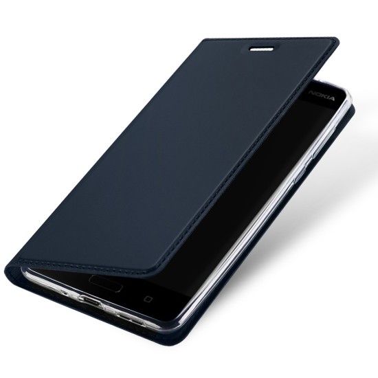 Dux Ducis Skin Pro series priekš Nokia 2 - Tumši Zils - sāniski atverams maciņš ar magnētu un stendu (ādas maks, grāmatiņa, leather book wallet case cover stand)