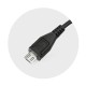 Forcell Micro USB travel charger 1A Tīkla lādētājs ar iebūvētu microUSB vadu - Melns / Balts - USB tīkla lādētājs