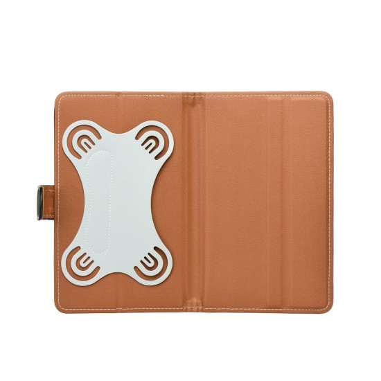 Fancy Universal Book Case Stand Cover priekš 7-8 inch Tablet PC - Melns - Universāls sāniski atverams maks planšetdatoriem ar stendu (ādas grāmatiņa, leather book wallet case cover stand)