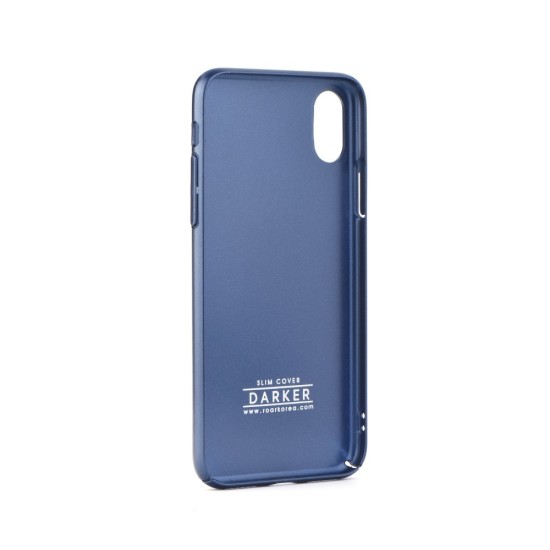RoarKorea Darker series Matte Hard Protective Back Case priekš Samsung Galaxy A6 (2018) A600 - Zilā - matēts plastikas aizmugures apvalks (bampers, vāciņš, PU back cover, bumper shell)