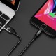Usams 1.2M US-SJ193 2A Type-C to Lightning cable - Melns - Apple iPhone / iPad lādēšanas un datu kabelis / vads