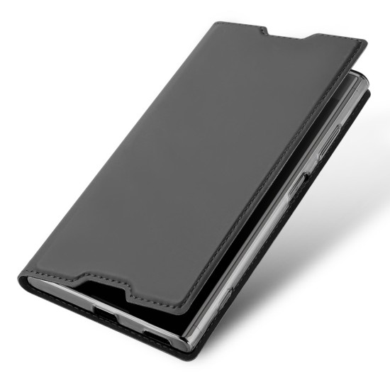 Dux Ducis Skin Pro series priekš Sony Xperia XA1 Plus G3412 - Tumši Pelēks - sāniski atverams maciņš ar magnētu un stendu (ādas maks, grāmatiņa, leather book wallet case cover stand)