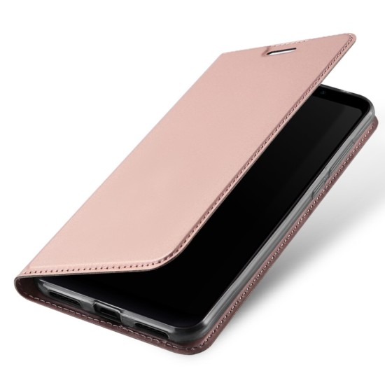 Dux Ducis Skin Pro series priekš Xiaomi Redmi 5 - Rozā Zelts - sāniski atverams maciņš ar magnētu un stendu (ādas maks, grāmatiņa, leather book wallet case cover stand)